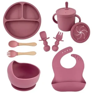 Food Grade Silicone Child Dish Set Baby Feeding
