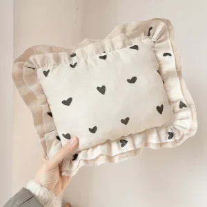 Newborn Baby Pillow Cotton Gauze Lace
